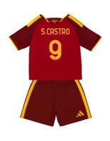 AS Roma Santiago Castro #9 Domácí dres pro děti 2026-27 Krátký Rukáv (+ trenýrky)